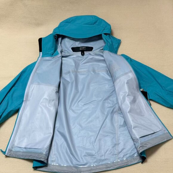 Arc'teryx Gore-Tex Blue Rain Jacket, Size L. - Picture 9 of 10